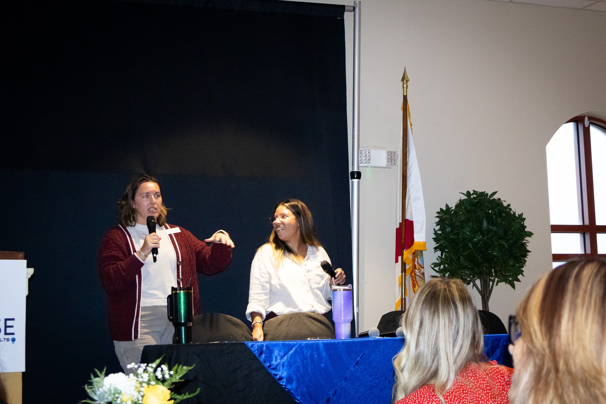 Essence Deming-Rivers speaks to audience